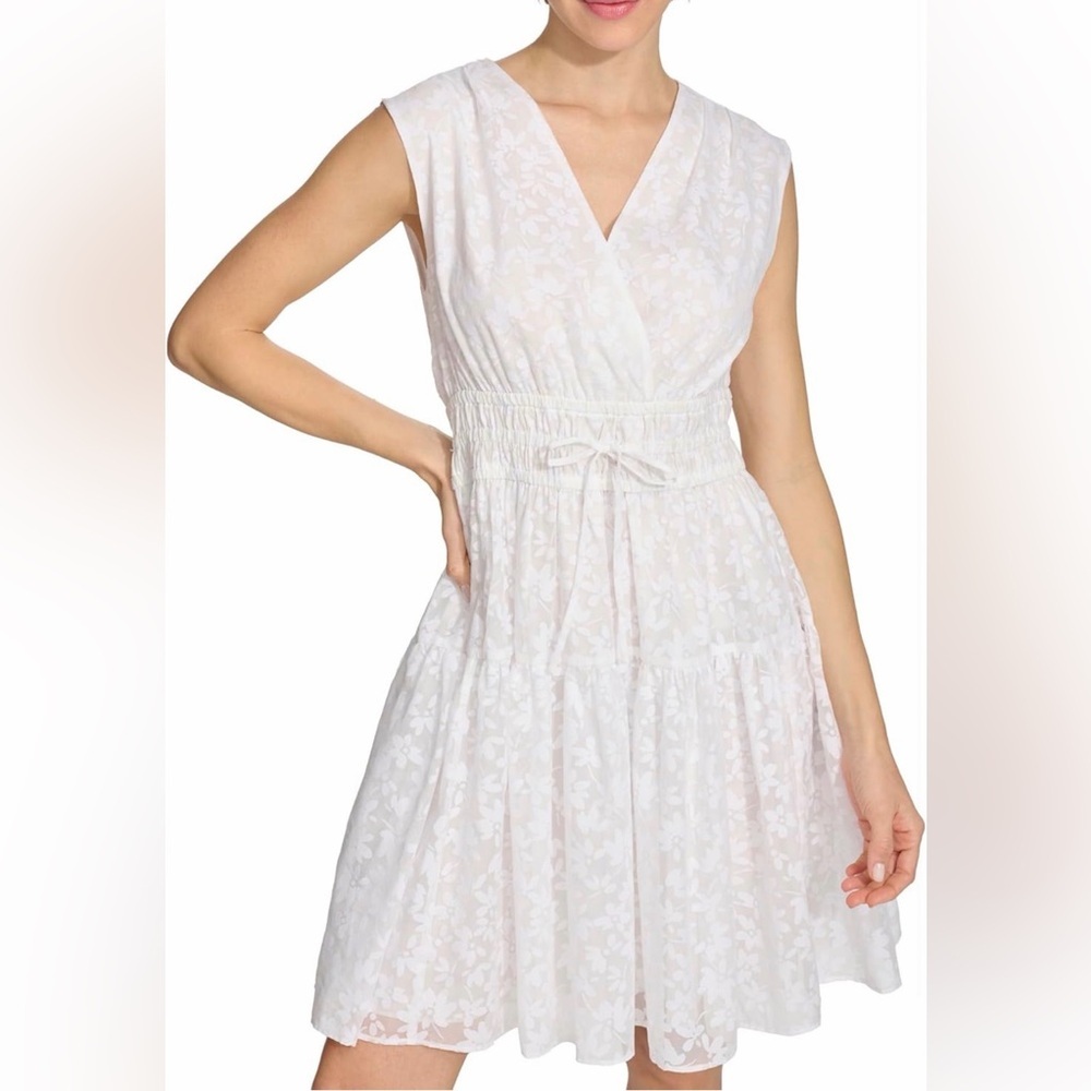 NWT Tommy Hilfiger White Sleeveless Midi Dress M/L